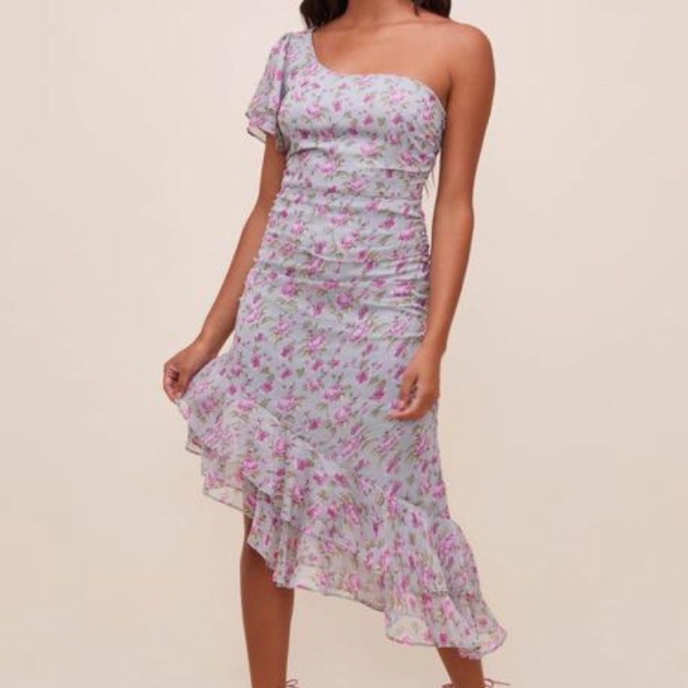 ASTR The Label Lisa One Shoulder Dress
